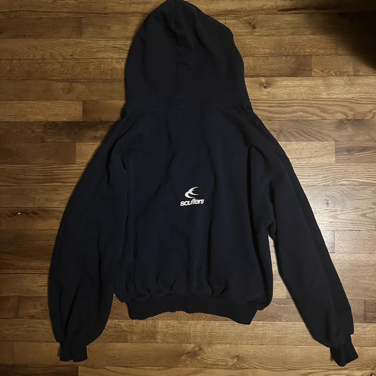 Vetementss Men's Navy and Black Hoodie