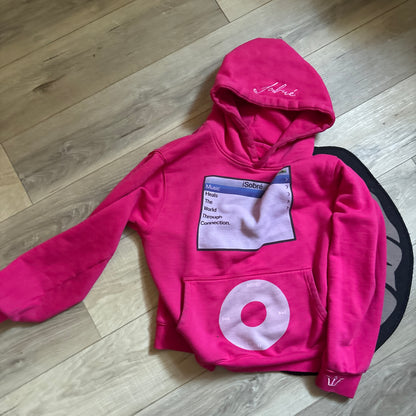 isobree pink hoodie