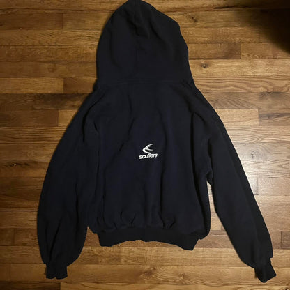 Vetementss Men's Navy and Black Hoodie